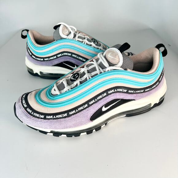 Nike Air Max 97 Have a Nice Day Sneakers Purple Turquoise BQ9130-500 Men 14 - Picture 1 of 15